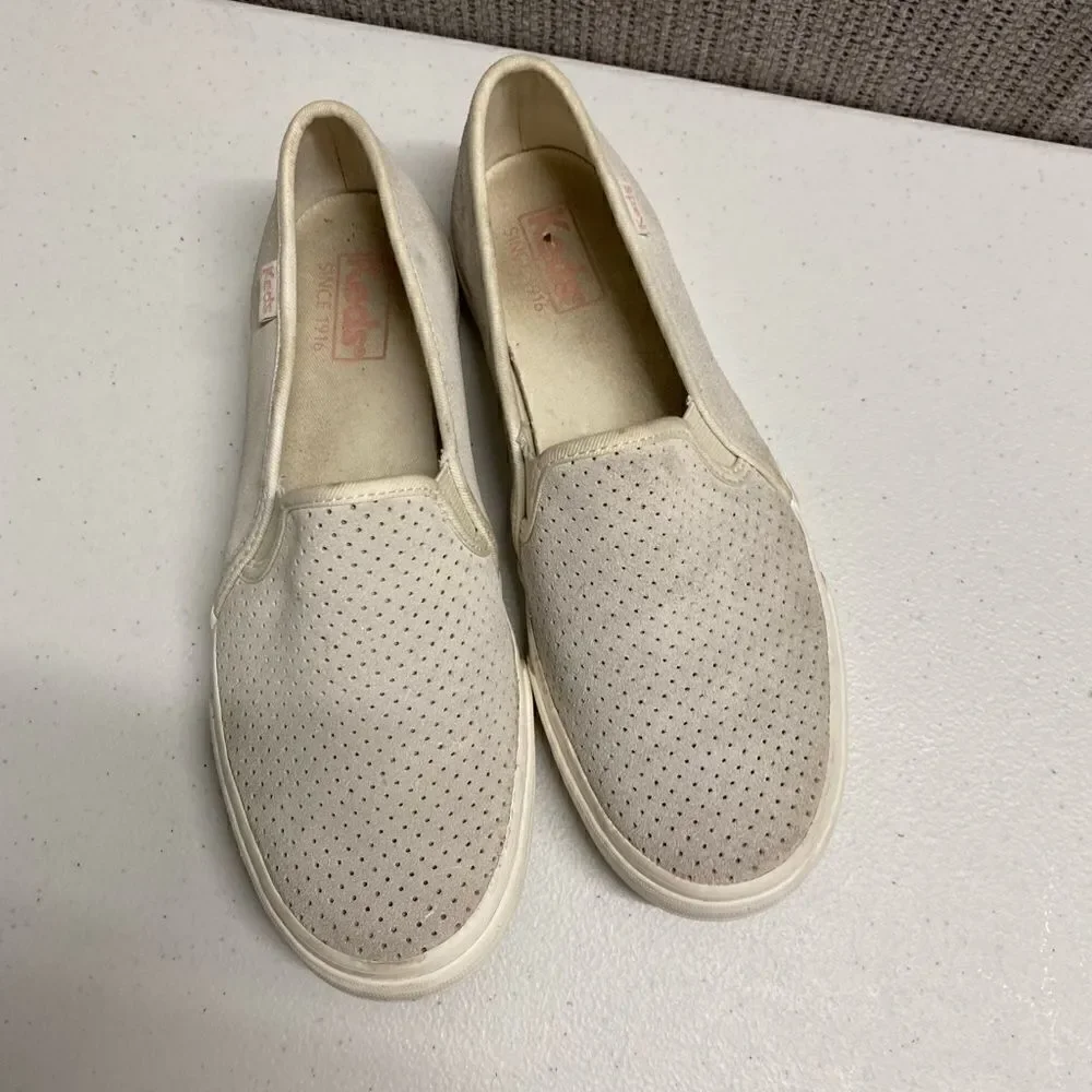 KEDS women’s double Decker perforated sweet platform slip on sneakers